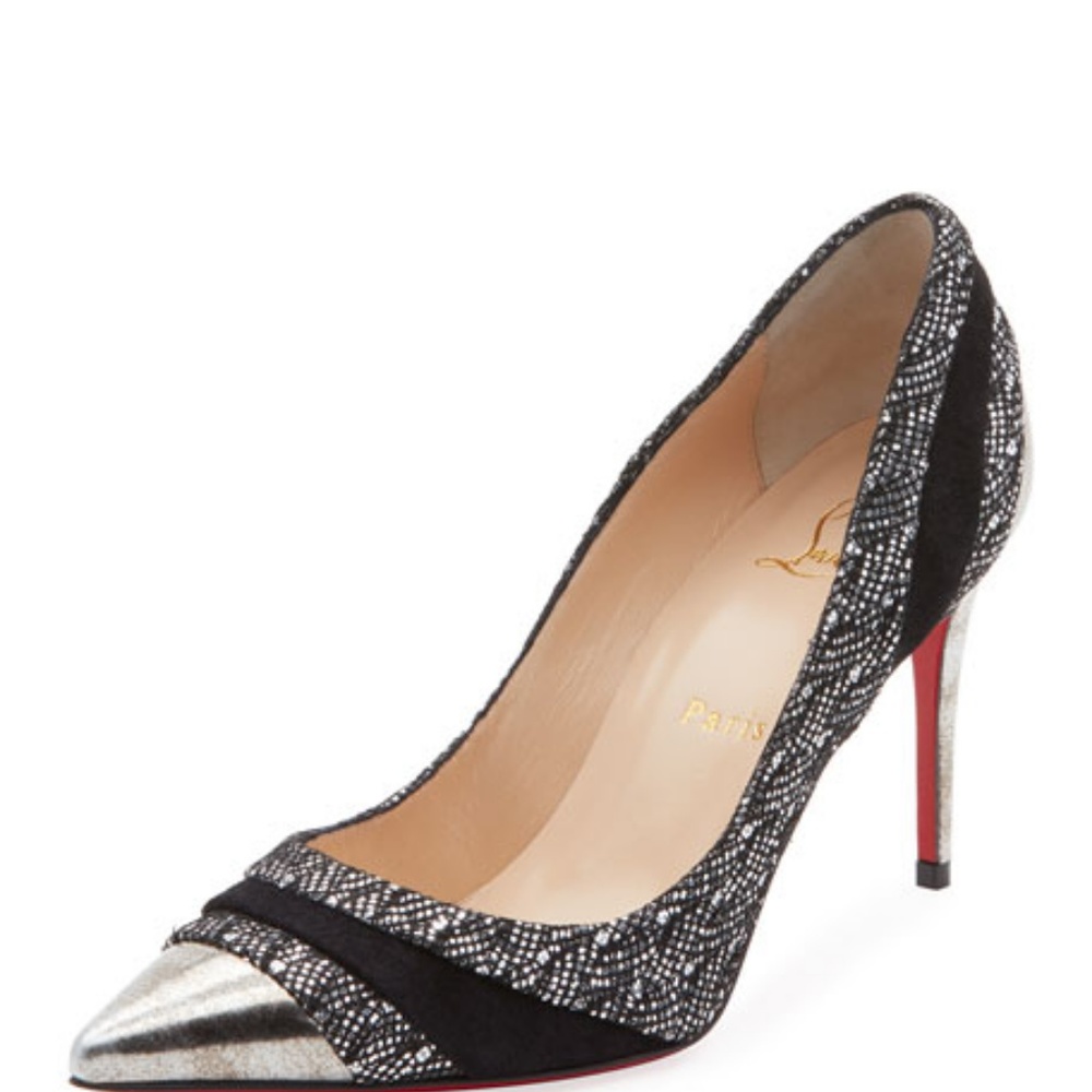 NIB Christian Louboutin Eklectica Metallic Pump,35